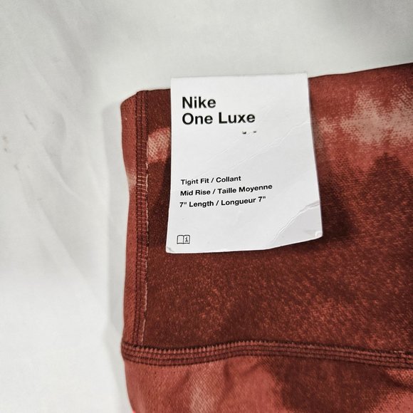 Nike One Luxe Tight Fit Mid Rise Shorts Women's Size Small 7" Athletic Workout - Picture 4 of 9